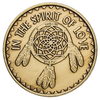 The Spirit of Love ~ Dream Catcher Bronze Inspiration Medallion with The Great Spirit Poem - BRM 56