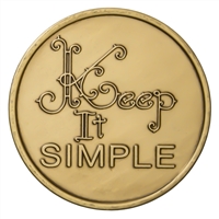 <!130>Keep It Simple-Serenity Prayer Medallion - Bronze
