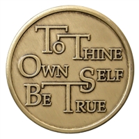 <!140>To Thine Own Self Be True Medallion - Bronze
