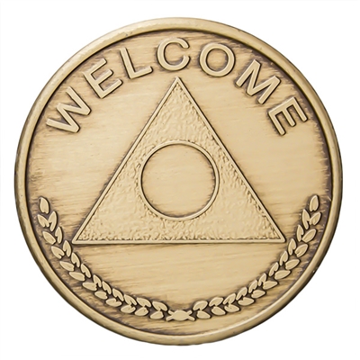 Al-Anon Welcome bronze recovery medallion