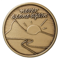 Never Alone Again Bronze Inspiration Medallion - NA Chip - Engraveable - BRM 105