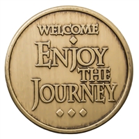 <!460>Welcome Enjoy the Journey Medallion - Bronze