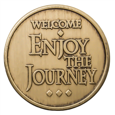 Welcome Enjoy the Journey bronze inspiration medallion