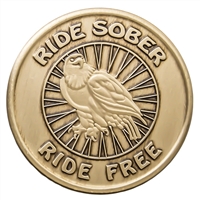 <!650>Ride Sober Ride Free Medallion - Bronze