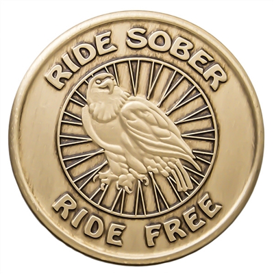 Ride Sober Ride Free Bronze Recovery Medallion - BRM 157
