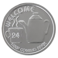 WELCOME Coffee Pot Aluminum AA Coin
