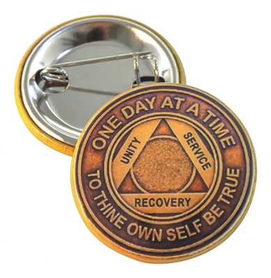 AA Anniversary Medallion BUTTON