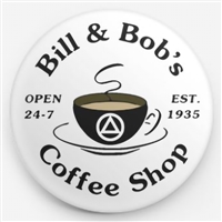 AA - Bill & Bob's Coffee Shop Button Pin