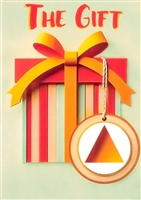 The Gift Is You... Sober with AA Logo Tag - Recovery Greeting Card