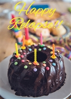 Happy Relapse - Recovery Greeting Card features a welcome back cake to celebrate their return!!