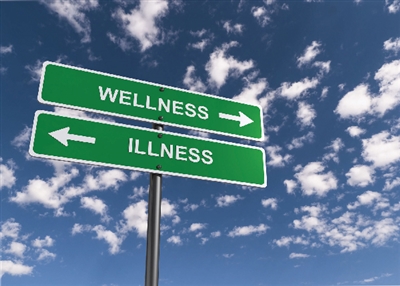 Road Signs - Wellness vs. Illness - Recovery Greeting Card