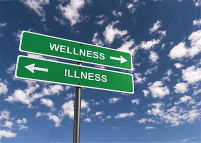 Wellness vs Illness  AA Greeting Card