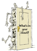 What's in Your Closet? Greeting Card featuring an except from page 65 of the AA Big Book