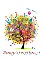 Congratulations Recovery Anniversary Card - A Joyful Celebration Tree