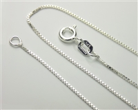 Sterling Silver Light Box Chain Necklace