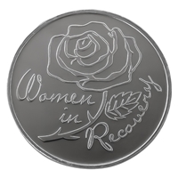 Women In Recovery Rose - Serenity Prayer Inspirational Aluminum Coin