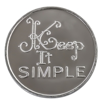 Keep It Simple Aluminum Recovery Slogan Coin