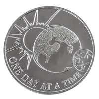 One Day at a Time - Sun, Earth and Moon Recovery Coin with Sereninty Prayer