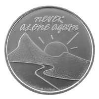 Never Alone Again Aluminum Recovery Coin - DC 105