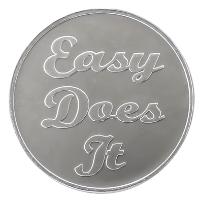Easy Does It - Serenity Prayer Aluminum Recovery Slogan Coin - DC139