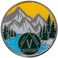 Mountain View AA Sobriety Coin â€“ Blank, 24 Hours, 18 Months & 1â€“40 Years Anniversary Medallion