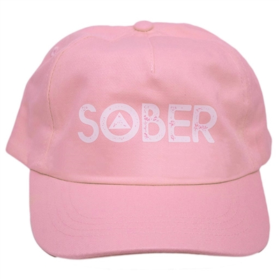 Sober with AA Logo - Pink Hat