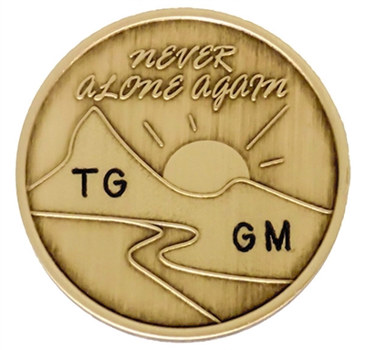 Never Alone Again - Bronze NA Coin or Medallion - Engraved