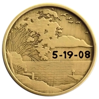 Bronze AA medallion with custom 8 character engraving on the Serenity scene face and the Serenity Prayer on the Back