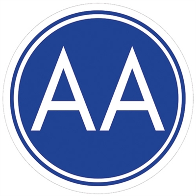 Blue and White AA Meeting Sign