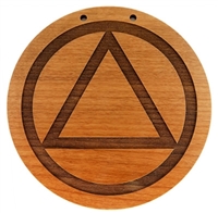 Laser Engraved Alder Wood AA Logo Meeting Sign