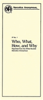 NA Informational Pamphlet  1 - Who, What, How, and Why - Front