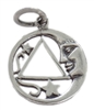 Pendant 2 - AA Logo in Moon & Stars