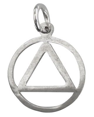 Sterling Silver - Medium Flat AA Logo Pendant