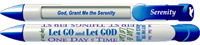 Serenity Prayer Ink Pen - Blue Recovery Writing Pen - Featuring Four Rotating Messages