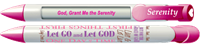 Serenity Prayer Ink Pen - Pink - Writing Pen with Four Retating Messages