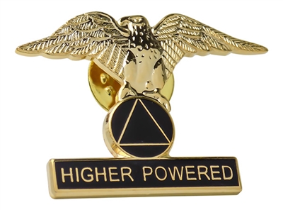 Higher Powered Eagle with AA Logo Lapel Pin
