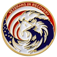 Veterans in Recovery - Painted Eagle Medallion