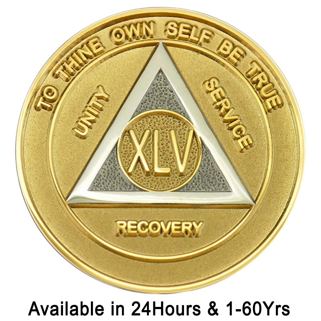 Personalized AA Inspired Medallion Holder - Recovery Chip Display - AA  Token Plaque