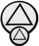 Black AA Logo on Clear Sticker - 1.5" in Diameter