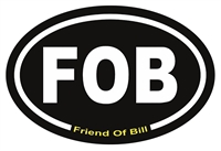 <!580>Black FOB Sticker - Oval