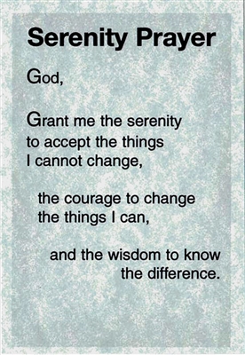Serenity Prayer - AA - Parchment Paper Verse Card