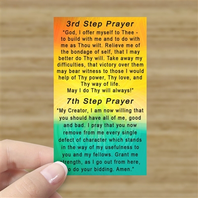 AA 3rd & 7th Step Prayers Verse Card