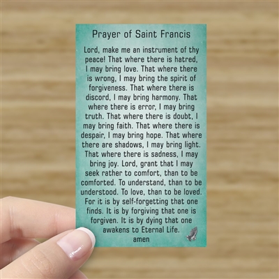 AA Prayer of St. Francis Verse Card