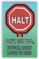 HALT Acronym - Recovery Slogan - Laminated Verse Card