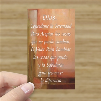 Spanish Serenity Prayer Verse Card