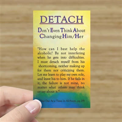 Al-Anon DETACH Acronym Verse Card