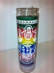 7 AFRICAN POWERS (SIETE POTENCIAS AFRICANAS) PILLAR CANDLE IN GLASS