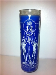 LA MILAGROSA SEVEN DAY CANDLE IN GLASS