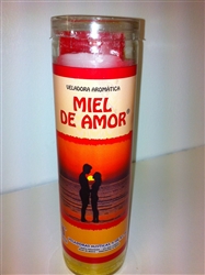 HONEY OF LOVE (MIEL DE AMOR) PREPARED PILLAR CANDLE IN GLASS