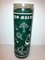 AJO MACHO SEVEN DAY CANDLE ONE COLOR IN GLASS